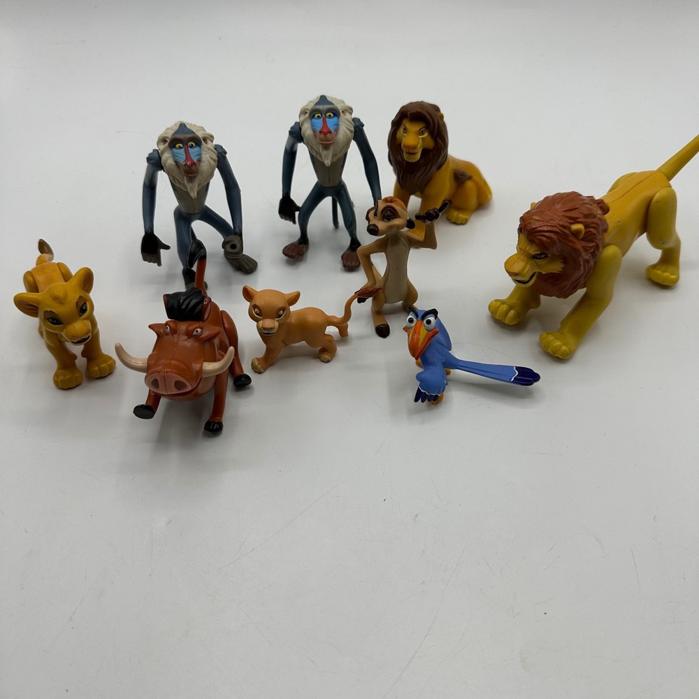 Disney Lion King Mini Figure Lot Simba Pumbaa Timon Zazu Rafiki Vintage